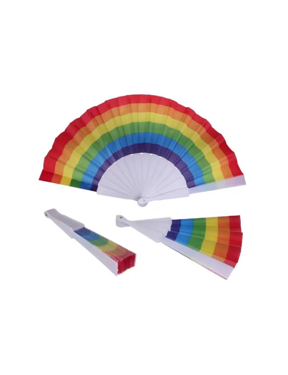 PRIDE - VENTAGLIO IN TESSUTO CON BANDIERA LGBT PRIDE - VENTAGLIO IN TESSUTO CON BANDIERA LGBT