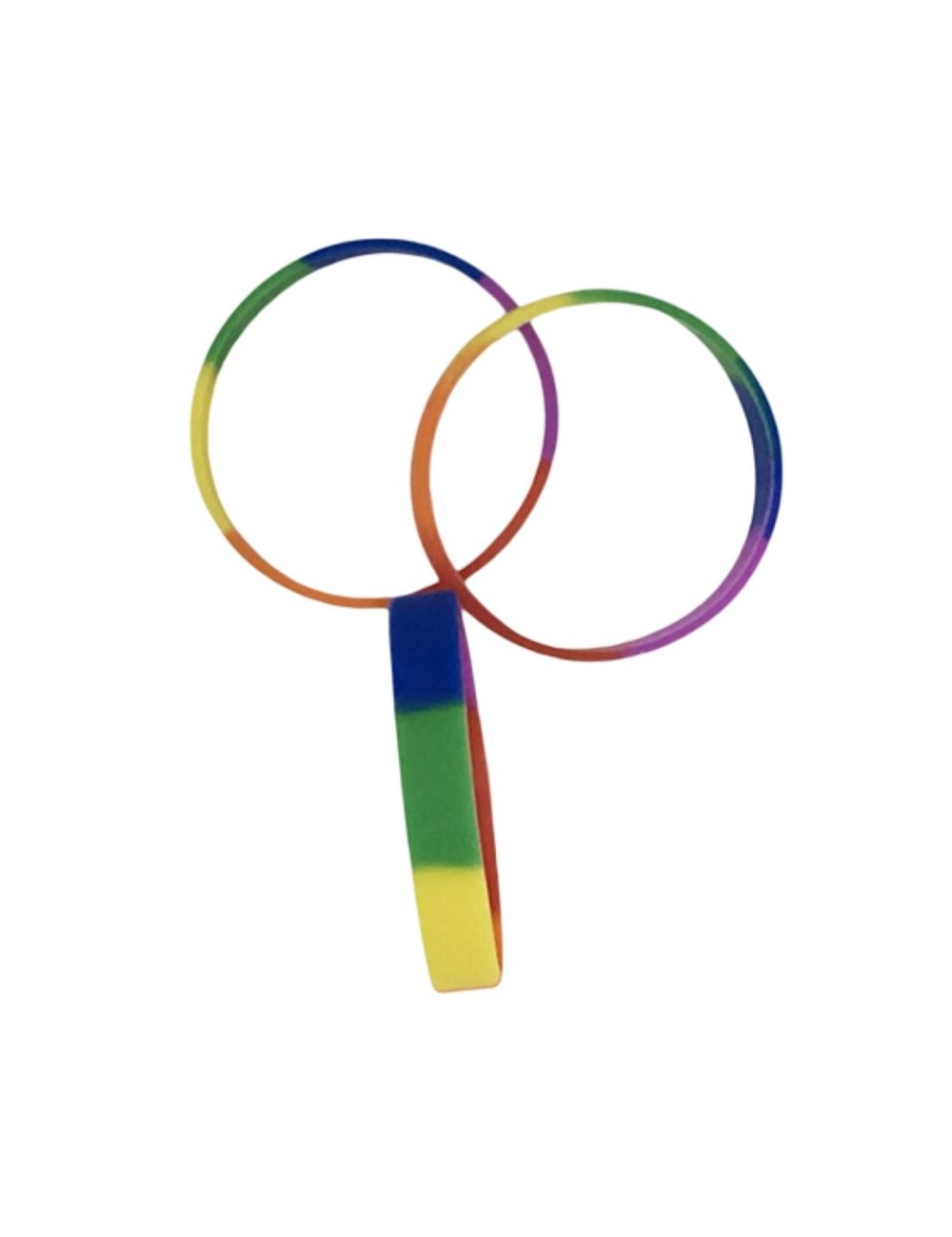 PRIDE - BRACCIALE IN SILICONE CON BANDIERA LGBT PRIDE - BRACCIALE IN SILICONE CON BANDIERA LGBT