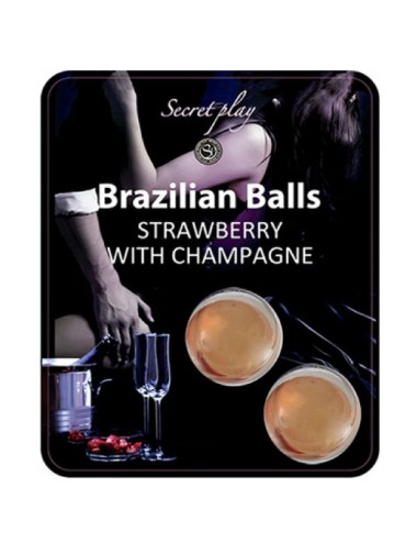 SET 2 PALLINE BRASILIANE FRAGOLE CON CAVA