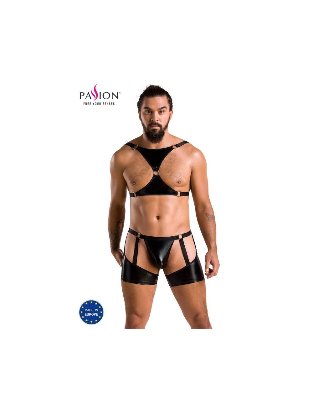 PASSIONE 047 SET ARON NERO S/M PASSIONE 047 SET ARON NERO S/M