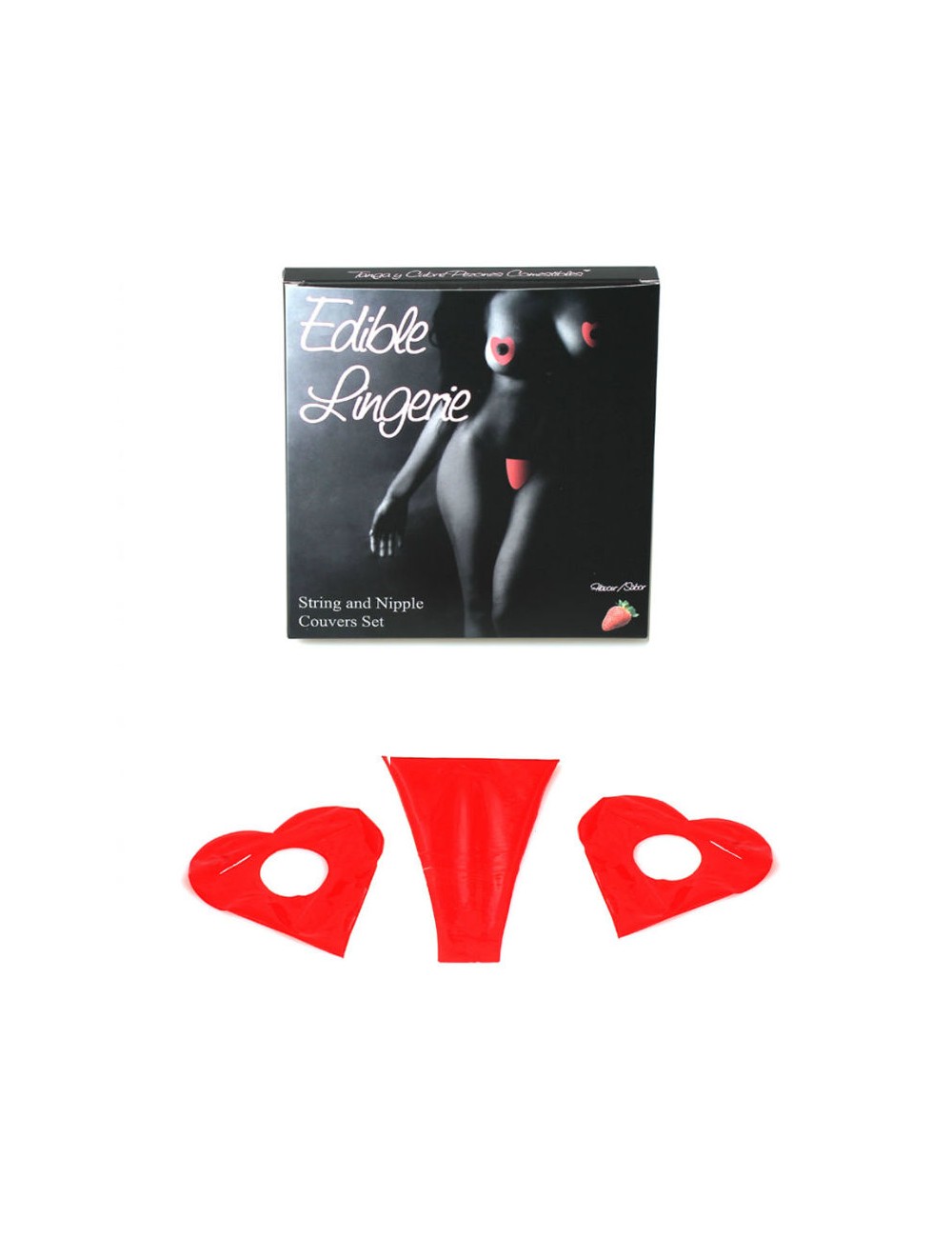 SECRETPLAY THONG AND EDIBLE NIPPLES COVER STRAWBERRY SECRETPLAY THONG AND EDIBLE NIPPLES COVER STRAWBERRY