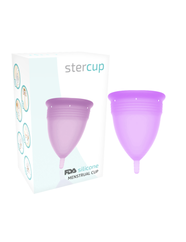 COPPA MENSTRUALE STERCUP TAGLIA S COLORE VIOLA SILICONE FDA
