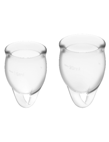 TAZZA MESTRUALE SATISFYER FEEL CONFIDENT TRASPARENTE 15 + 20ML