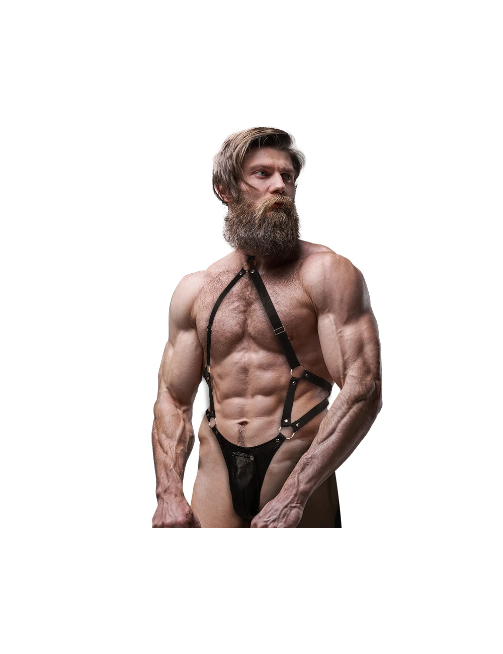 FETISH SUBMISSIVE ATTITUDE - ECO LEATHER JOCK STRAP HARNESS MEN FETISH SUBMISSIVE ATTITUDE - ECO LEATHER JOCK STRAP HARNESS MEN