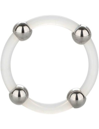 ANELLO IN SILICONE CON PERLINE IN ACCIAIO CALEX L