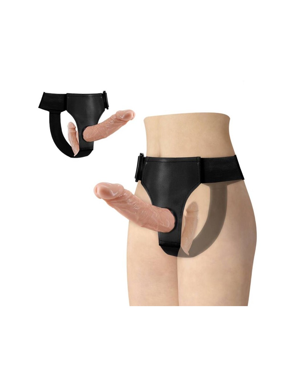 BAILE - ULTRA PASSIONATE HARNESS DOUBLE DILDOS WITH HARNESS