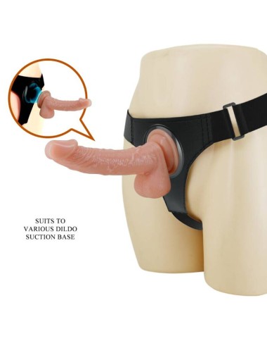 PRETTY LOVE - HARNESS SLIP HARNESS UNIVERSALE CON DILDO KEVIN 19 CM NATURALE