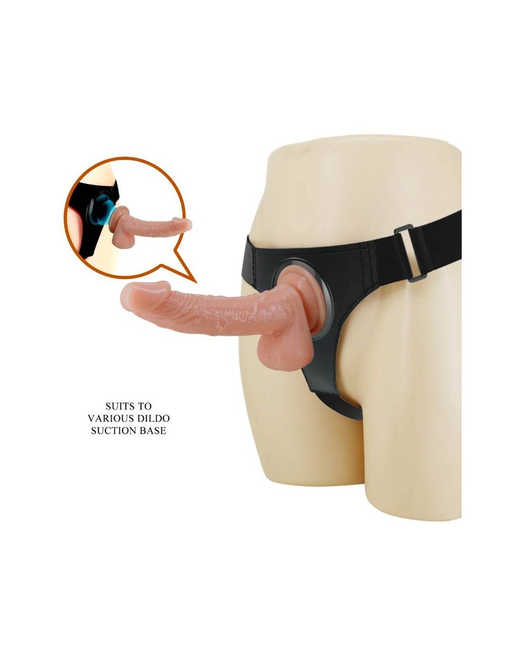 PRETTY LOVE - HARNESS SLIP HARNESS UNIVERSALE CON DILDO KEVIN 19 CM NATURALE PRETTY LOVE - HARNESS SLIP HARNESS UNIVERSALE CON DILDO KEVIN 19 CM NATURALE