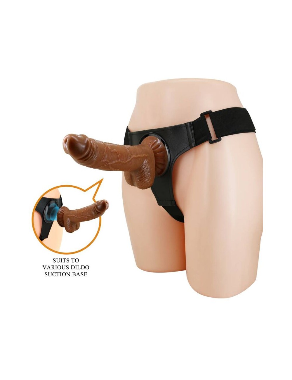 PRETTY LOVE - HARNESS SLIP HARNESS UNIVERSALE CON DILDO MICHEAL 20 CM NERO