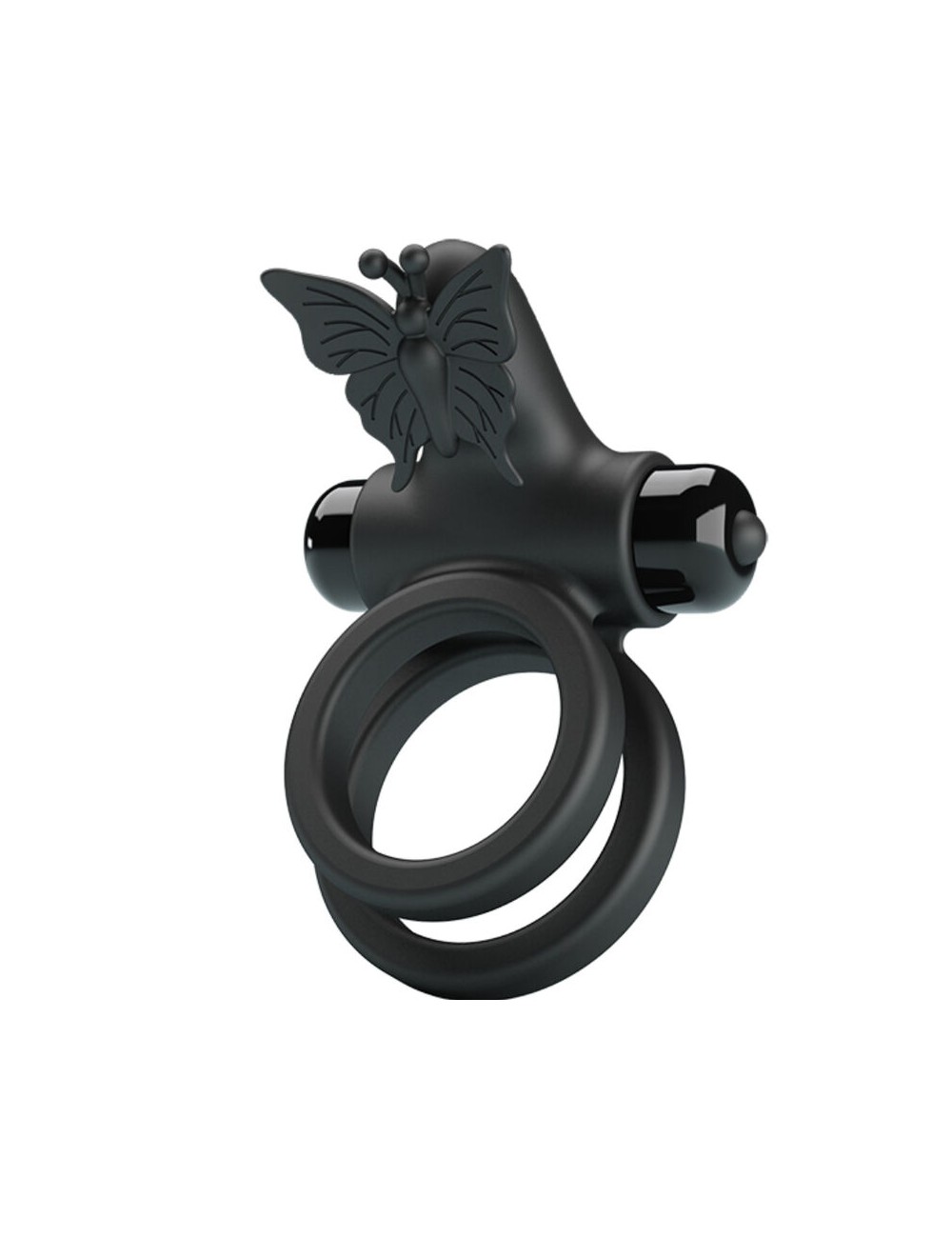 PRETTY LOVE - VIBRATORE A DOPPIO ANELLO CON STIMOLATORE NERO PRETTY LOVE - VIBRATORE A DOPPIO ANELLO CON STIMOLATORE NERO