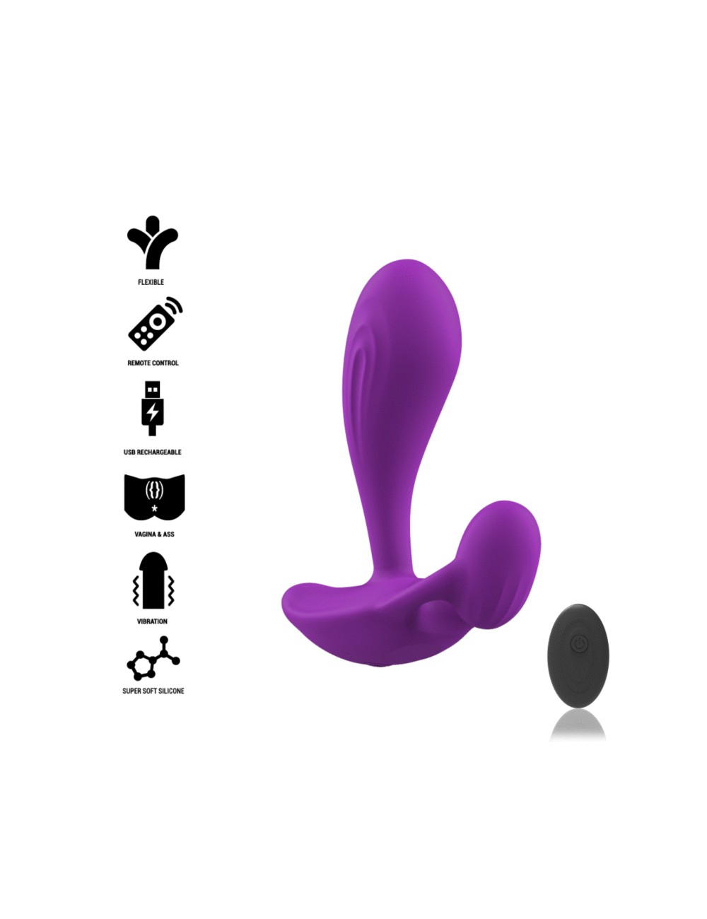 INTENSE - SHELLY ANAL PLUG TELECOMANDO VIOLA