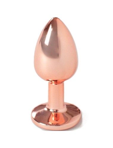 SECRET PLAY - BUTT PLUG IN METALLO ORO ROSA MISURA PICCOLA 7 CM