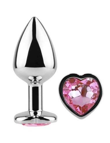 SECRET PLAY - BUTT PLUG IN METALLO CUORE FUCSIA MISURA PICCOLA 7 CM