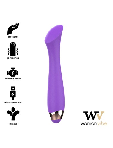 VIBRATORE RICARICABILE IN SILICONE PUNTO "K" WOMANVIBE MANDY