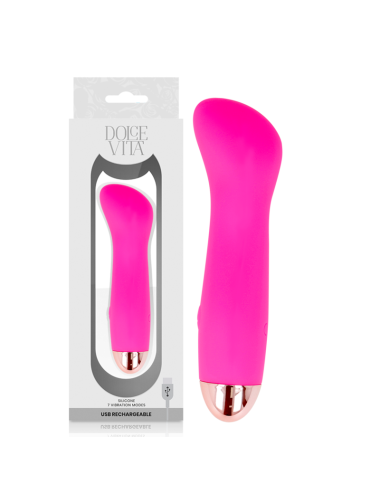 VIBRATORE RICARICABILE DOLCE VITA ONE ROSA 7 VELOCITÀ