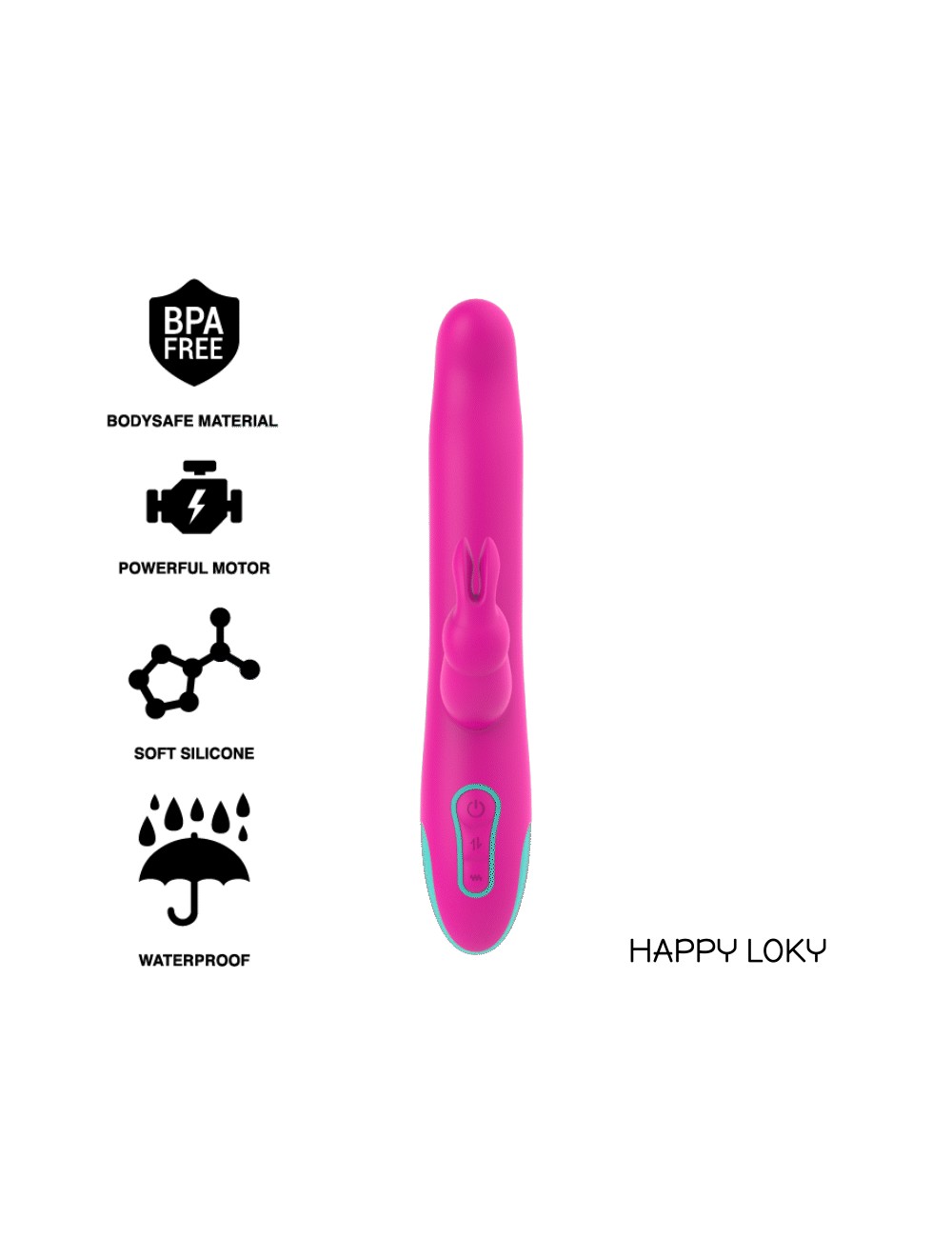 HAPPY LOKY PLUTO CONIGLIO VIBRATORE E ROTATORE WATCHME COMPATIBILE CON LA TECNOLOGIA WIRELESS