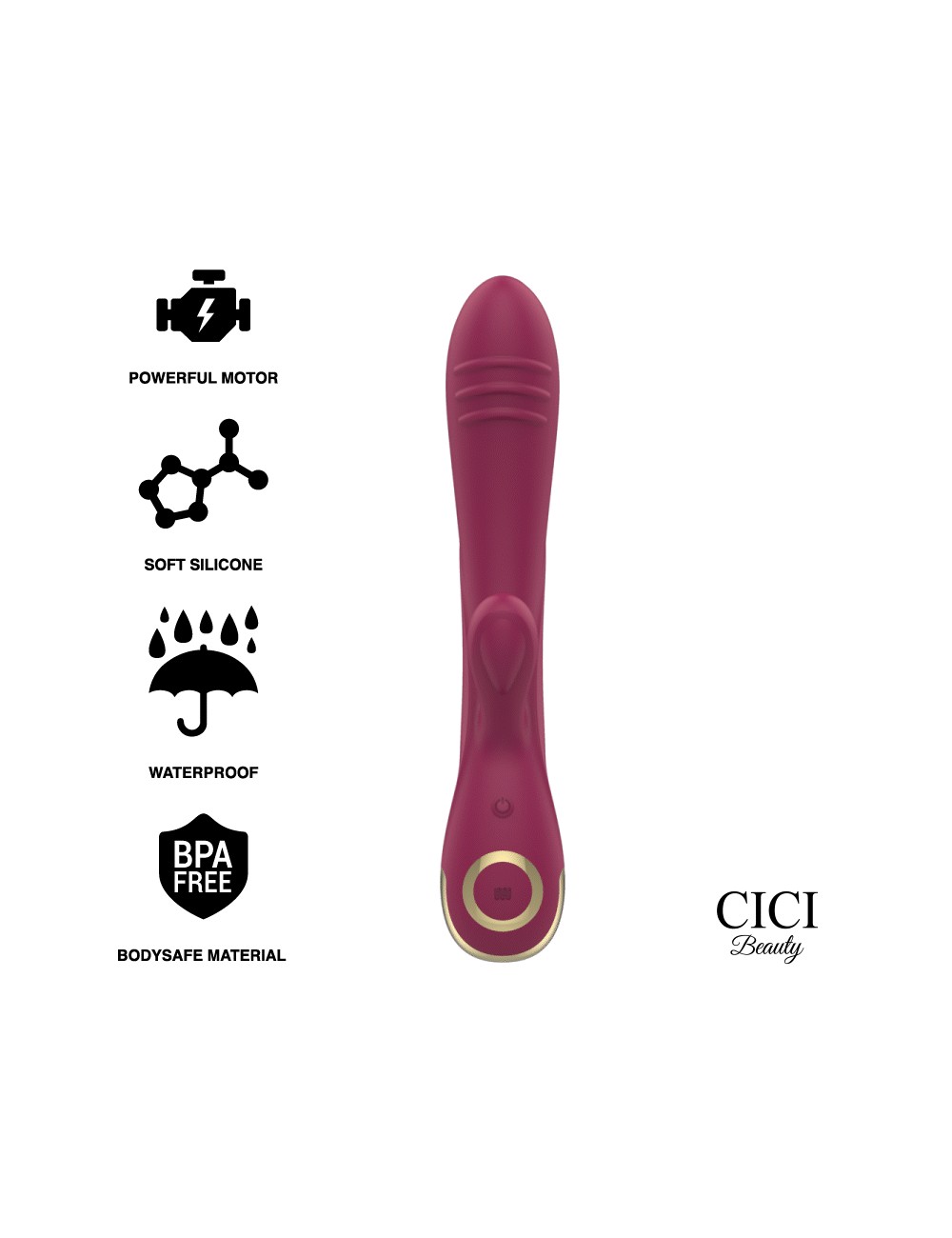 VIBRATORE CONIGLIO IN SILICONE PREMIUM CICI BEAUTY