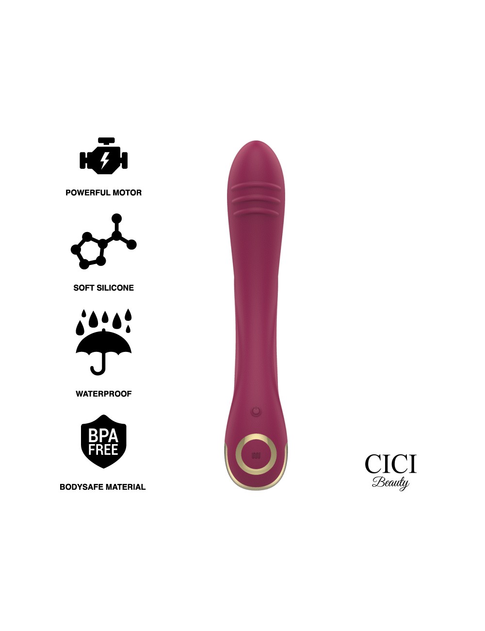 VIBRATORE DEL PUNTO G IN SILICONE PREMIUM CICI BEAUTY