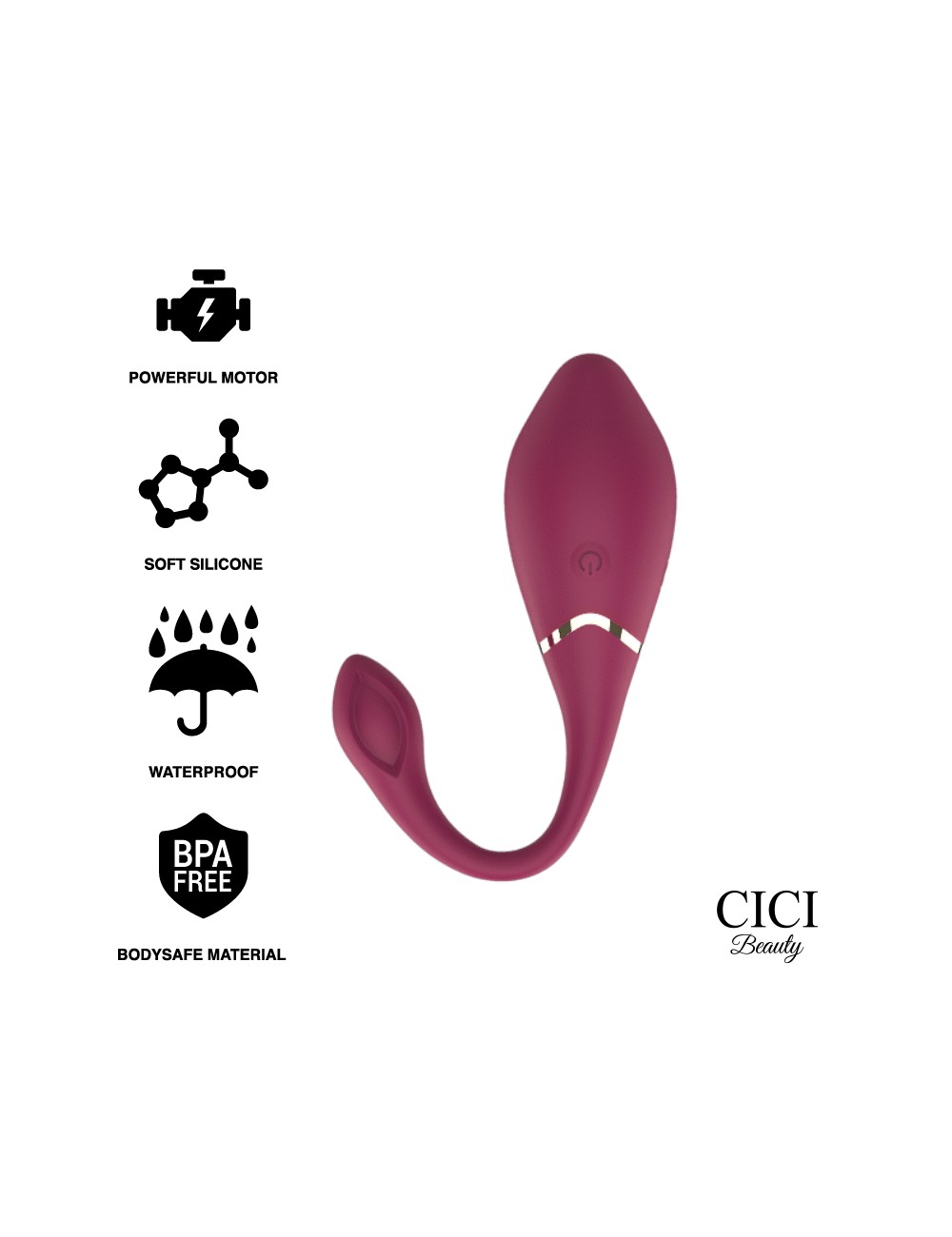 CICI BEAUTY PREMIUM SILICONE UOVO VIBRATORE TELECOMANDO