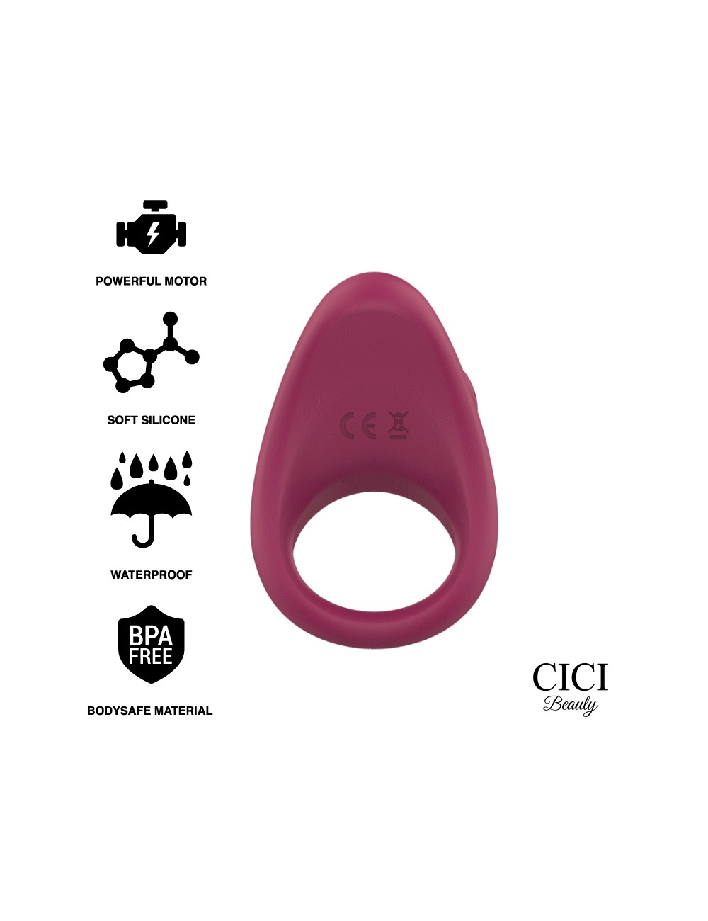 ANELLO VIBRANTE IN SILICONE PREMIUM CICI BEAUTY