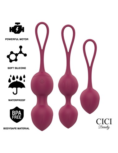 CICI BEAUTY PREMIUM SILICONE 3 PERLINE VIBRANTI KEGEL TELECOMANDO