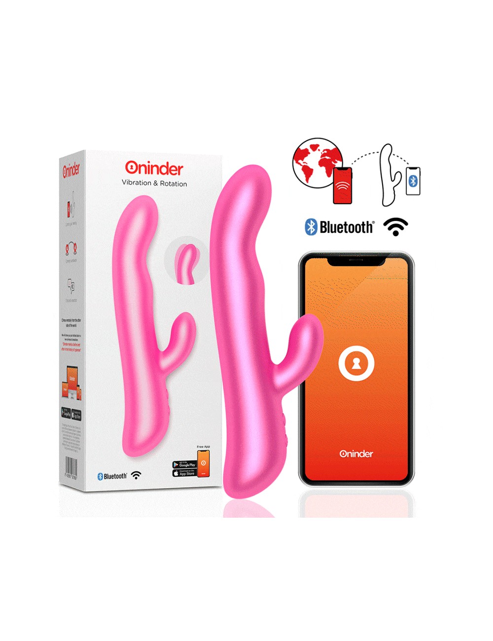 ONINDER VIBRAZIONE E ROTAZIONE ROSA - APP GRATUITA ONINDER VIBRAZIONE E ROTAZIONE ROSA - APP GRATUITA