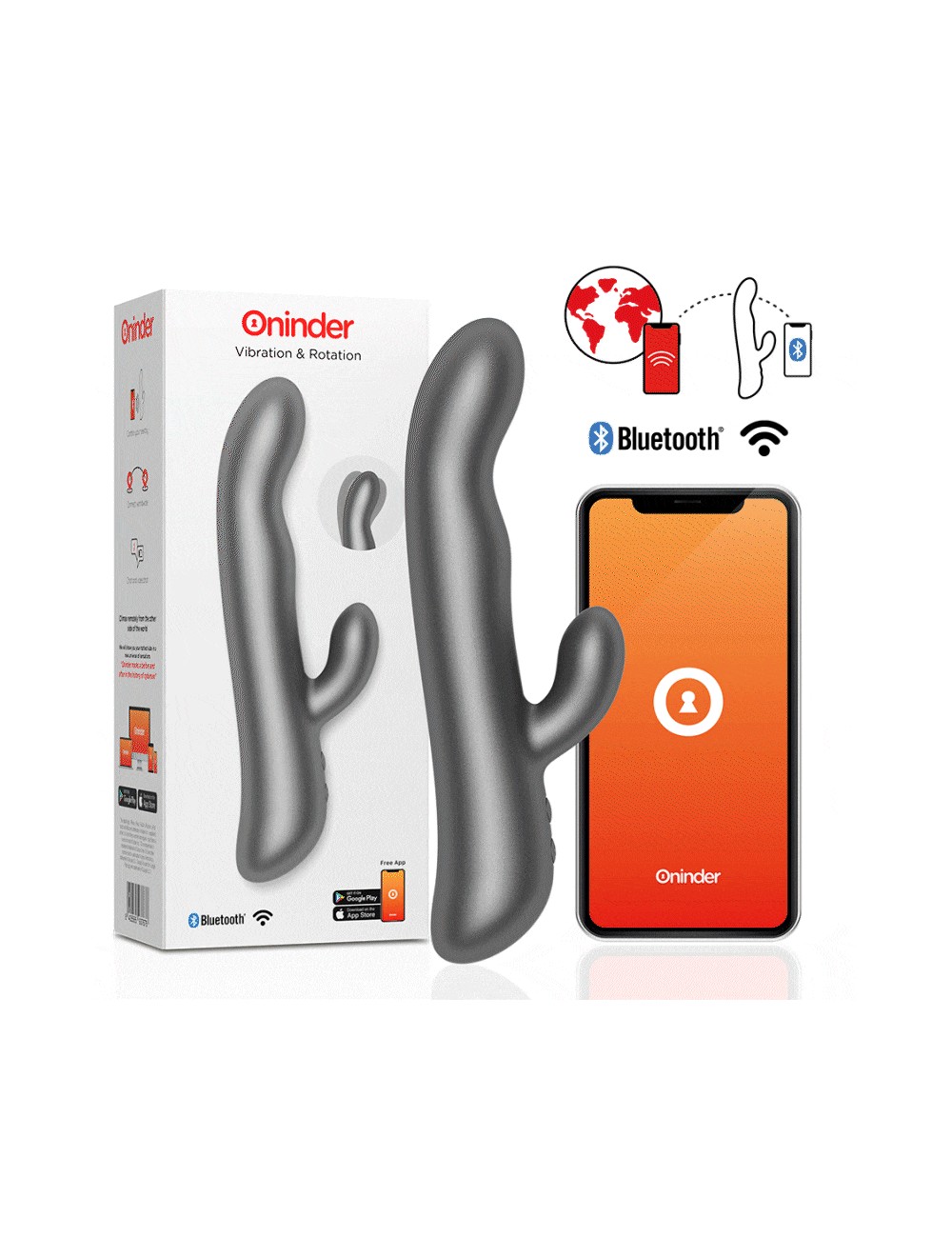 ONINDER VIBRAZIONE E ROTAZIONE NERO - APP GRATUITA ONINDER VIBRAZIONE E ROTAZIONE NERO - APP GRATUITA
