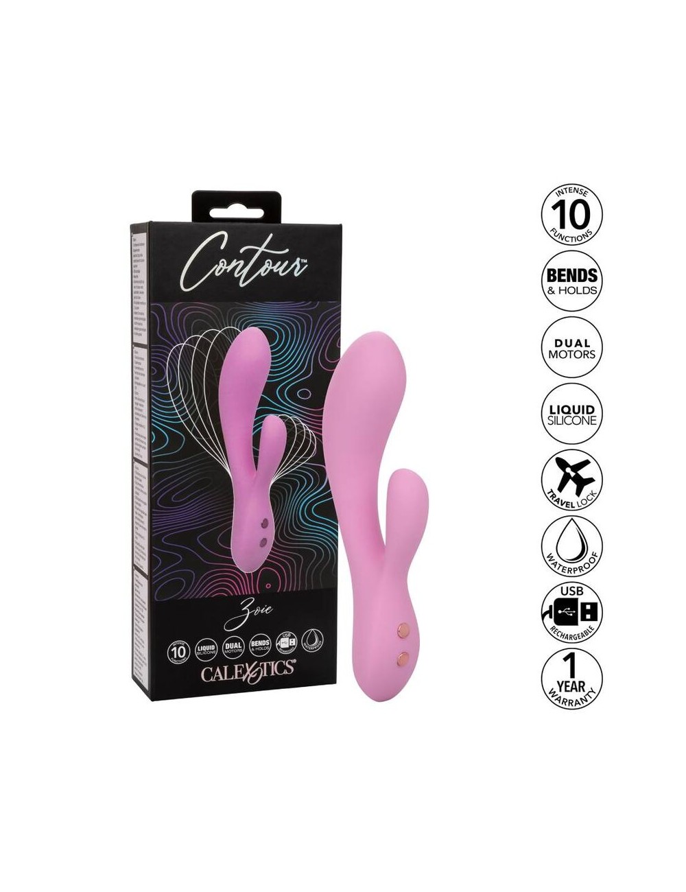 CALIFORNIA EXOTICS CONTOUR ZOIE ROSA