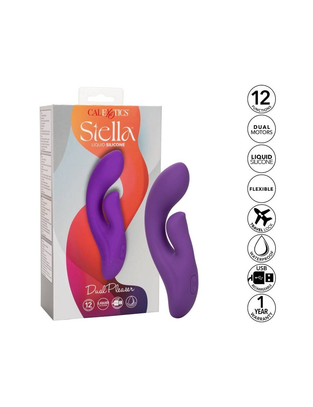 CALIFORNIA EXOTICS STELLA DUAL PLEASER VIOLA CALIFORNIA EXOTICS STELLA DUAL PLEASER VIOLA