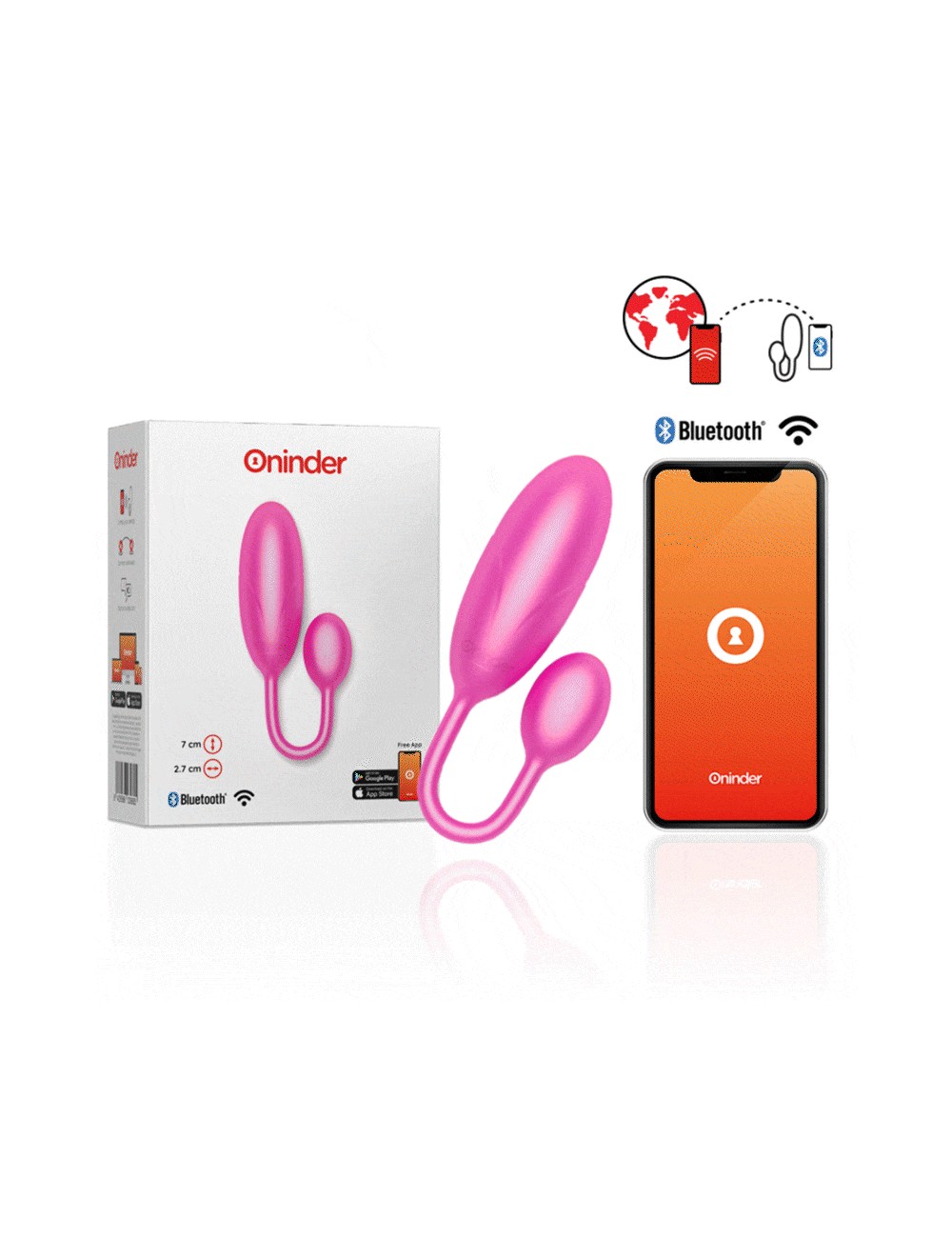 ONINDER - DENVER UOVO VIBRANTE ROSA 7 X 2 ONINDER - DENVER UOVO VIBRANTE ROSA 7 X 2
