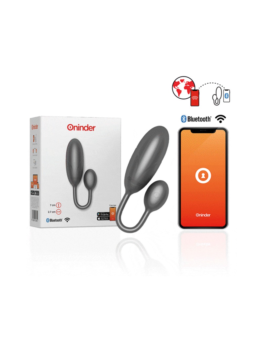 ONINDER - DENVER UOVO VIBRANTE NERO 7 X 2