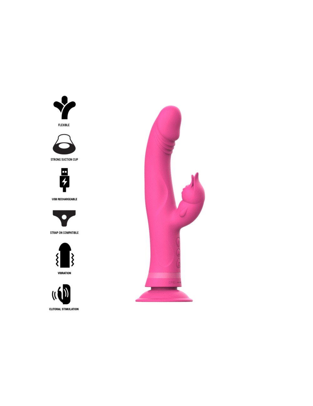 INTENSE - JULIO VIBRATOR RABBIT SILICONE PINK INTENSE - JULIO VIBRATOR RABBIT SILICONE PINK