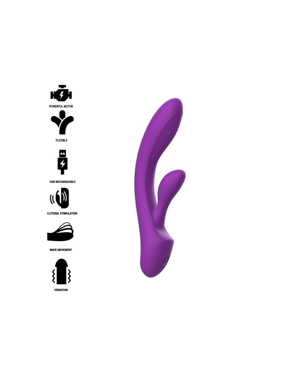 INTENSE - LUIGI VIBRATORE CONIGLIO IN SILICONE VIOLA