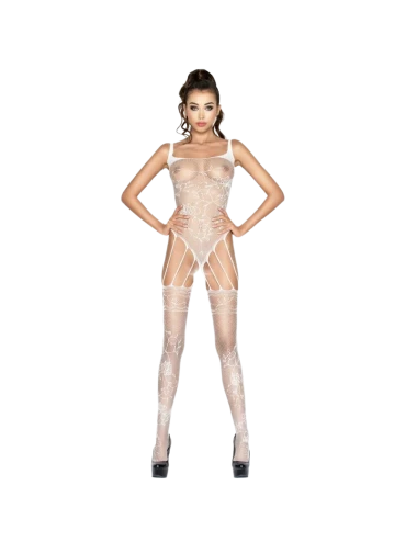PASSION WOMAN BS034 BODYSTOCKING BIANCO TAGLIA UNICA