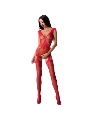 PASSION WOMAN BS062 BODYSTOCKING ROSSO TAGLIA UNICA