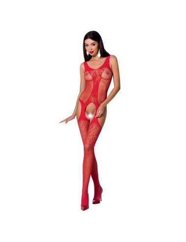 PASSION WOMAN BS072 BODYSTOCKING TAGLIA UNICA ROSSO