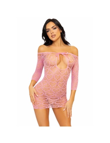 VESTITO LEG AVENUE HEART NET TAGLIA UNICA - ROSA