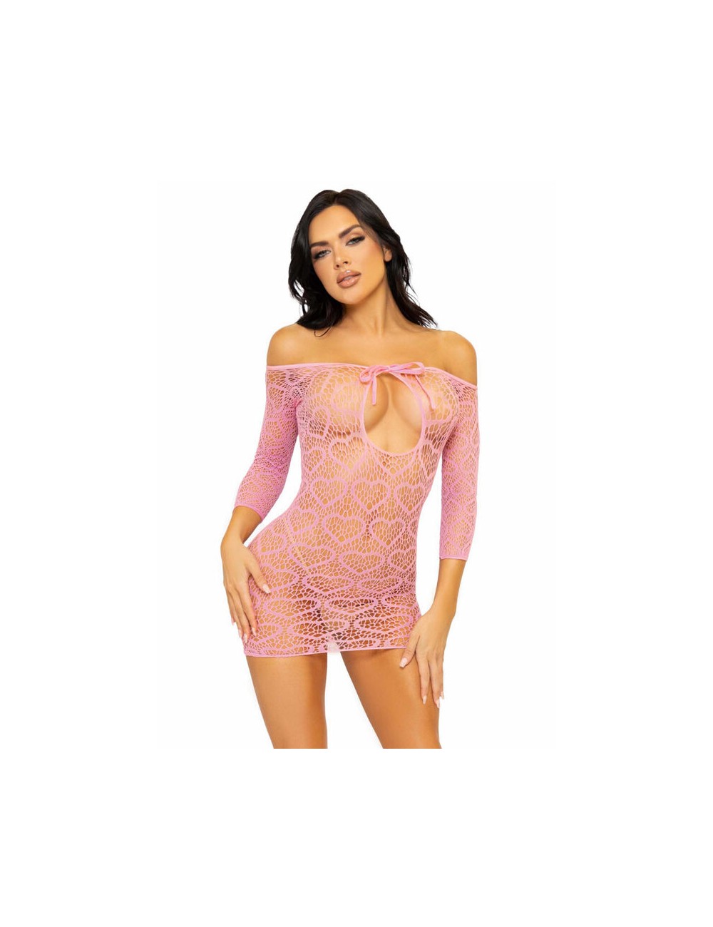 VESTITO LEG AVENUE HEART NET TAGLIA UNICA - ROSA VESTITO LEG AVENUE HEART NET TAGLIA UNICA - ROSA