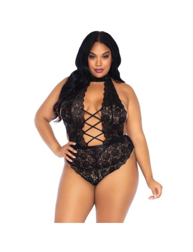 LEG AVENUE TEDDY APERTURA FRONTALE PLUS SIZE