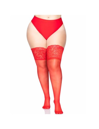 LEG AVENUE STAY UP SHEER THHIGH UP PLUS SIZE
