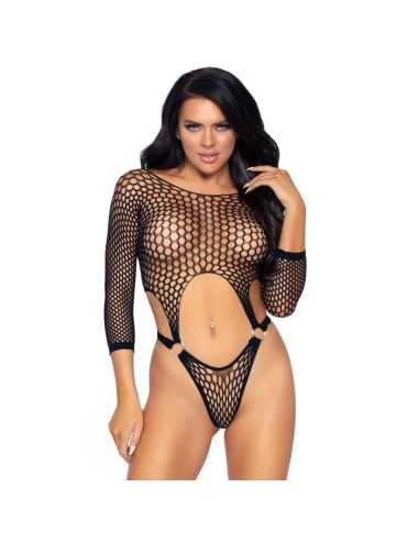 BODY TOP LEG AVENUE CON PERIZOMA DIETRO TAGLIA UNICA - NERO