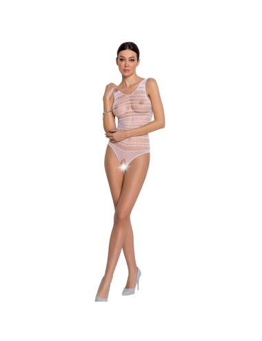 BODYSTOCKING PASSION WOMAN BS086 - TAGLIA UNICA BIANCO