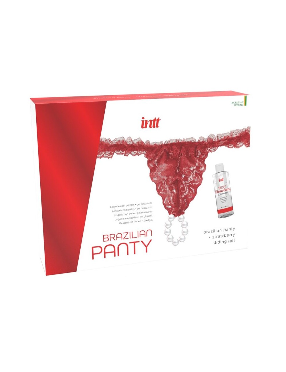 INTT - BRASILIANA ROSSA CON PERLE E GEL LUBRIFICANTE 50ML INTT - BRASILIANA ROSSA CON PERLE E GEL LUBRIFICANTE 50ML