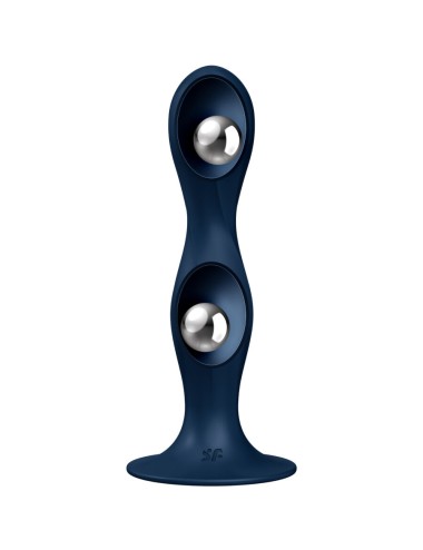 SATISFYER - DILDO IN SILICONE DOPPIA SFERA BLU