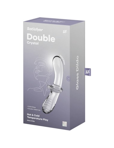 SATISFYER - DILDO DOPPIO CRISTALLO TRASPARENTE