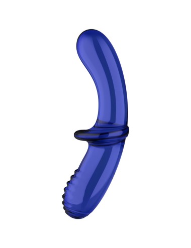 SATISFYER - DILDO DOPPIO CRISTALLO BLU