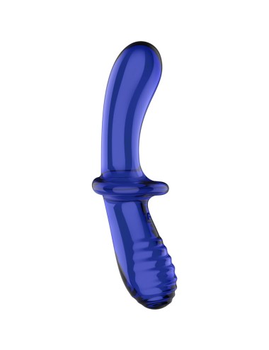 SATISFYER - DILDO DOPPIO CRISTALLO BLU