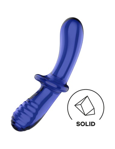 SATISFYER - DILDO DOPPIO CRISTALLO BLU