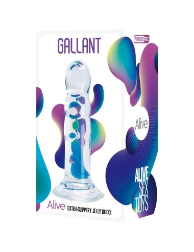 ALIVE - PENE REALISTICO GALLANT TRASPARENTE 14 CM