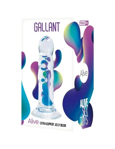 ALIVE - PENE REALISTICO GALLANT TRASPARENTE 14 CM